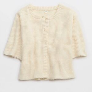 Aerie Unreal Short Sleeve Cardigan